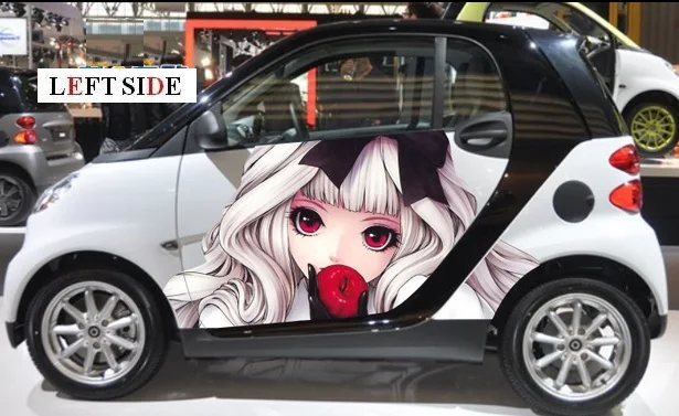 

LEFT SIDE Car Stickers Customization Cartoon Anime Beautiful Protection Film Car Camouflage Decals No Color Fading Durable