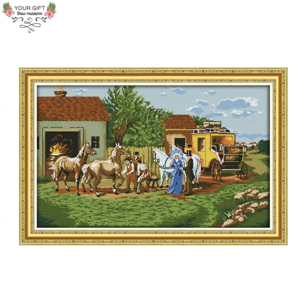 Joy Sunday F829 Бесплатная доставка 14CT 11CT Счетный и штампованный домашний декор в