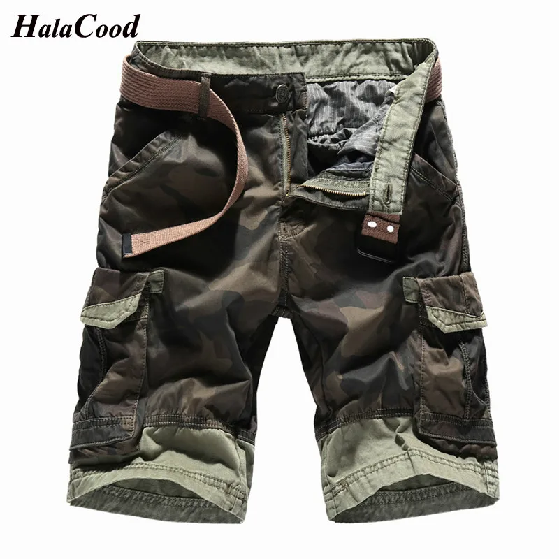 Популярные брендовые карго-шорты камуфляжные мужские высотой до колена Модные новинки шорты милитари свободные классные хитовые шорты плюс размер брюки мужские
