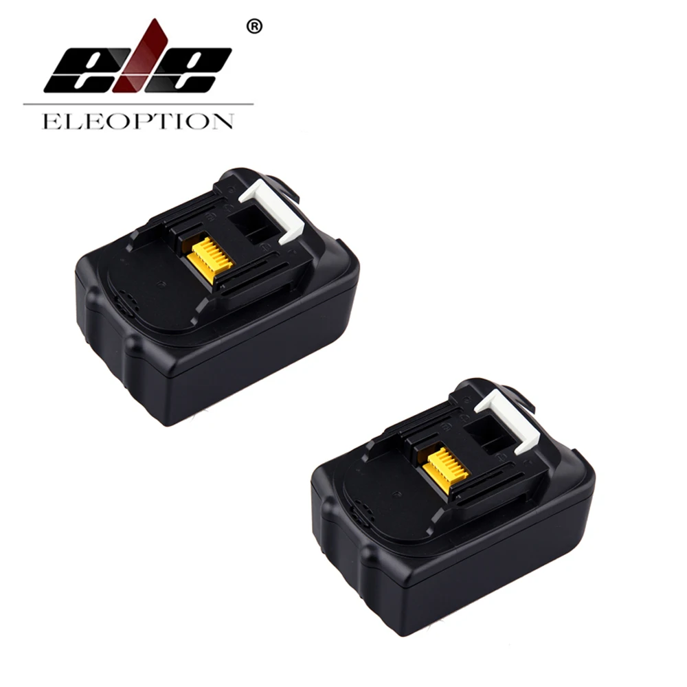 

ELEOPTION 2PCS Spare parts Rechargeable batteries for Makita BL1840 LXT Li-ion 4.5 Ah 4500mAh Battery Power Tool spares