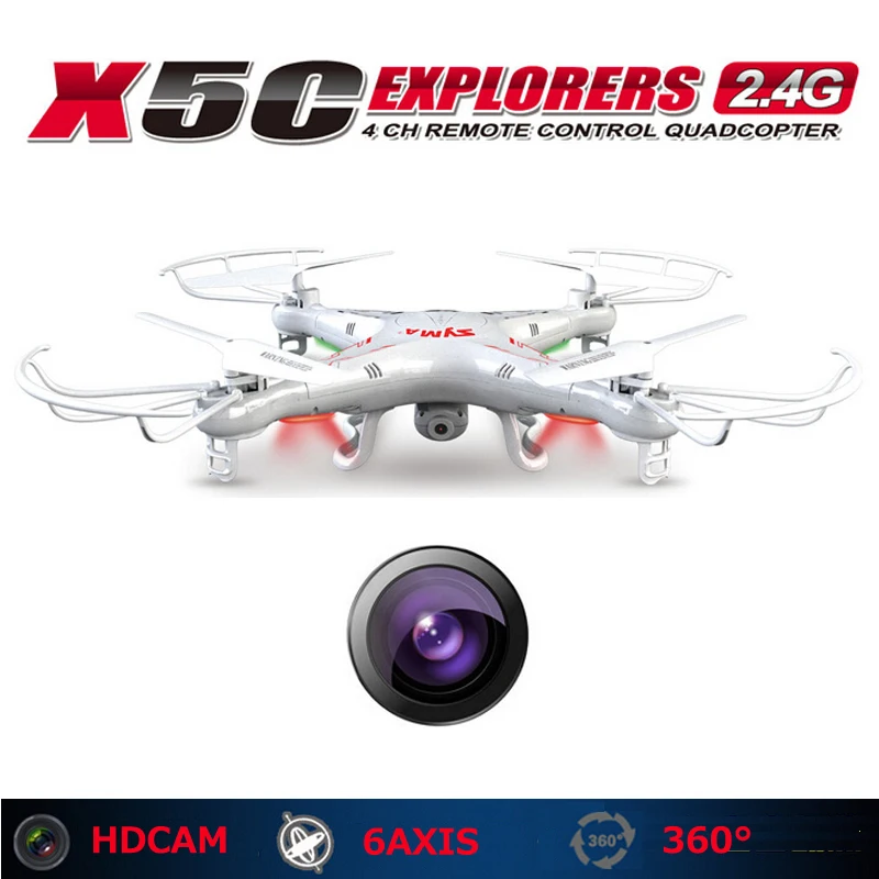 SYMA X5C Original 2.4GHz 4CH 6-Axis RC Helicopter Resistant Gyro remote control Quadcopter Toys Drone With HD Camera