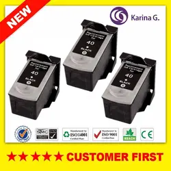 3x восстановленные для PG-40 PG40 PG 40 черный картридж костюм для Canon PIXMA IP2500 IP2600 MX300 MP160 MP140 MP150 принтер