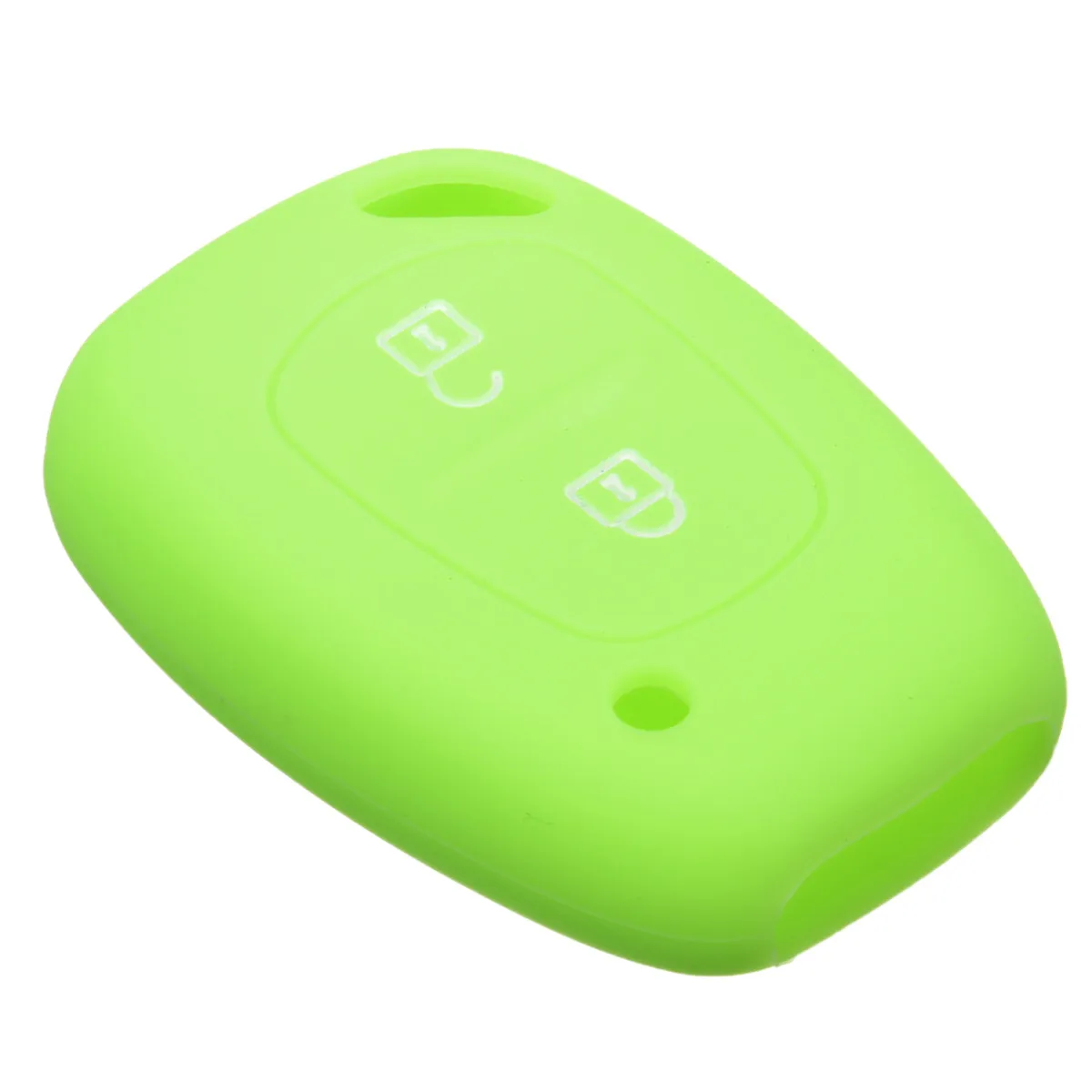 2 кнопки силиконовый дистанционный Брелок чехол для Renault/Kangoo/Master/Trafic - Название цвета: Luminous green
