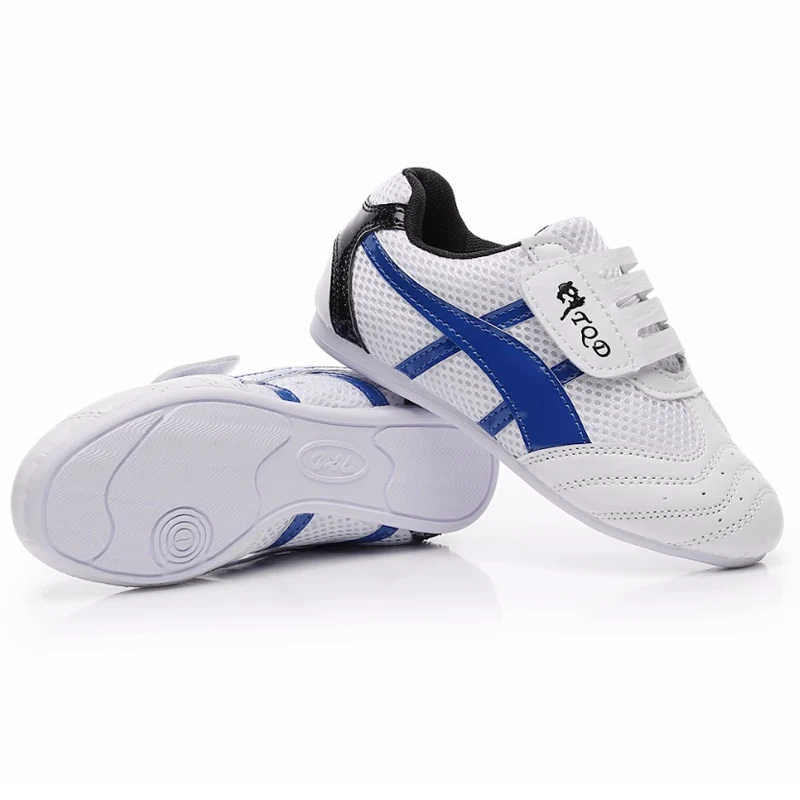 الأحذية التايكوندو الكونغ فو الكاراتيه المصارعة فنون الدفاع عن النفس أحذية امرأة الرجال البالغين والأطفال لينة أكسفورد تنفس باطن رياضية