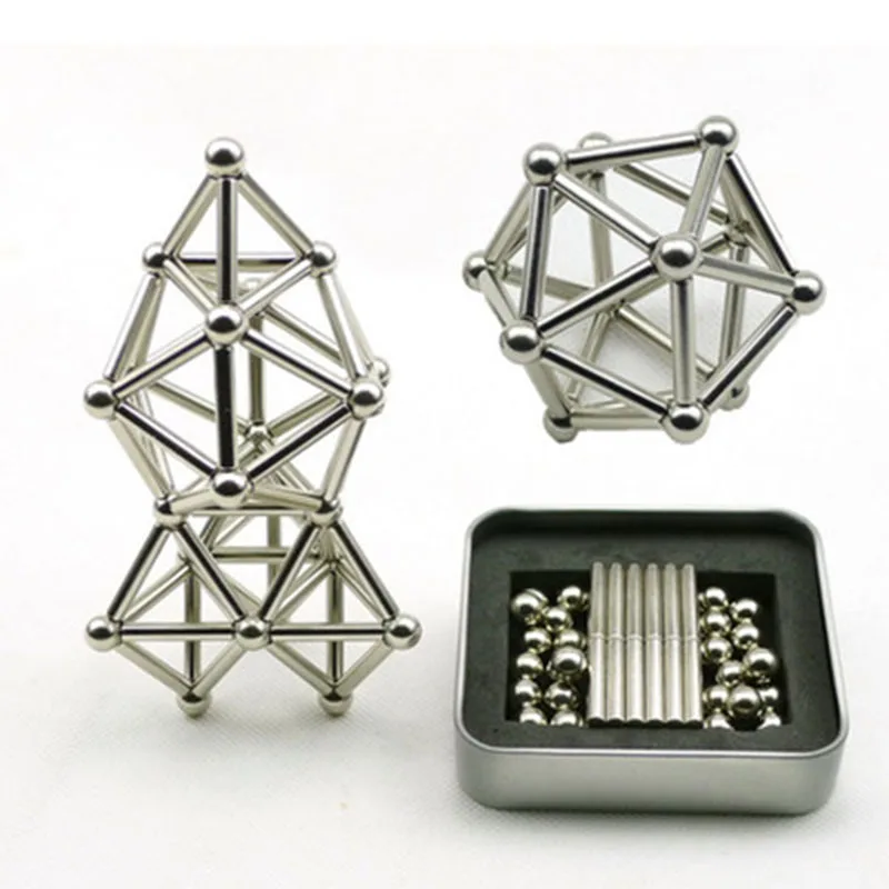 

Adult DecompressionMetal Magnets Cube Building Blocks Children Educational Puzzle Toys Innovative Magnetic Sticks Steel Balls