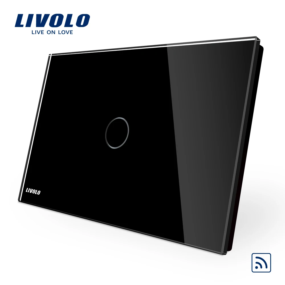 Livolo слоновой кости белый кристалл стеклянная панель 110 ~ 250 В AU/US СТАНДАРТ