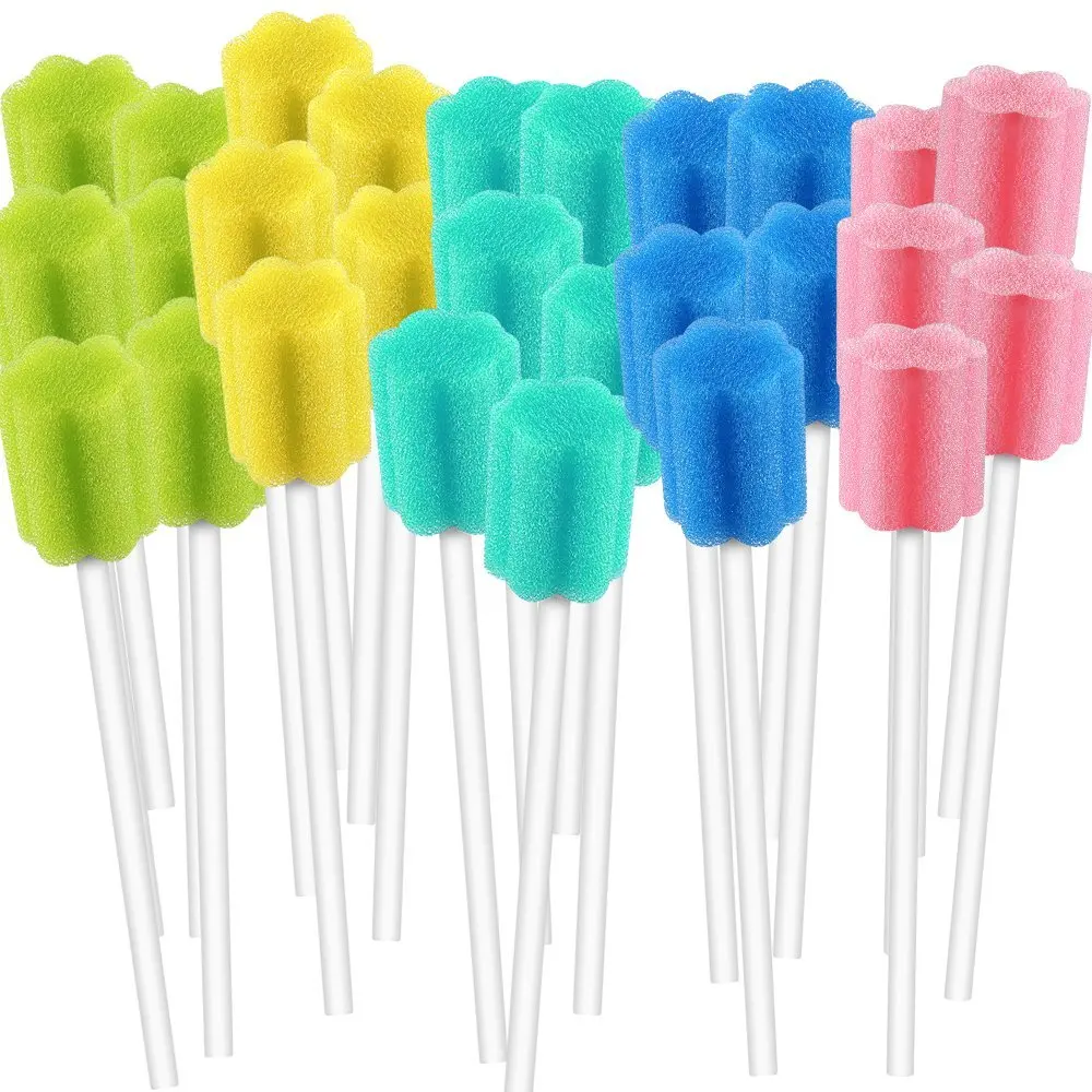 Disposable Oral Swabsticks Unflavored Oral Care Sponge Swabs Foam