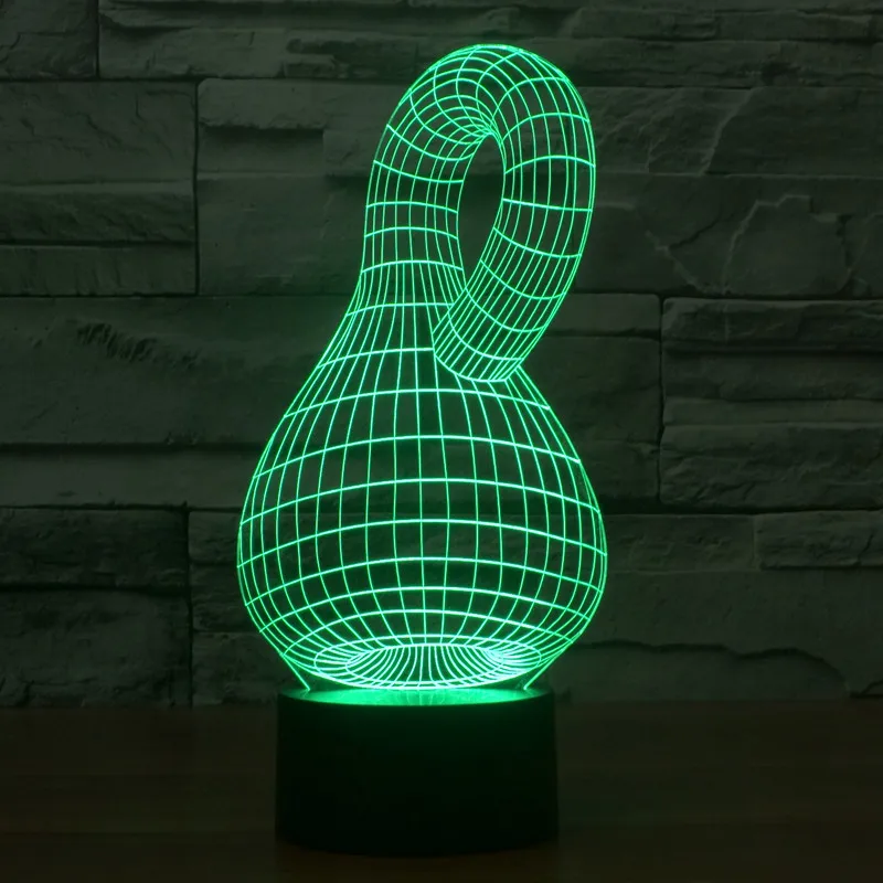 

gourd colorful 3D lamp LED illusion touch switch Nightlight Vision Stereo lamp energy saving lamp creative gradient
