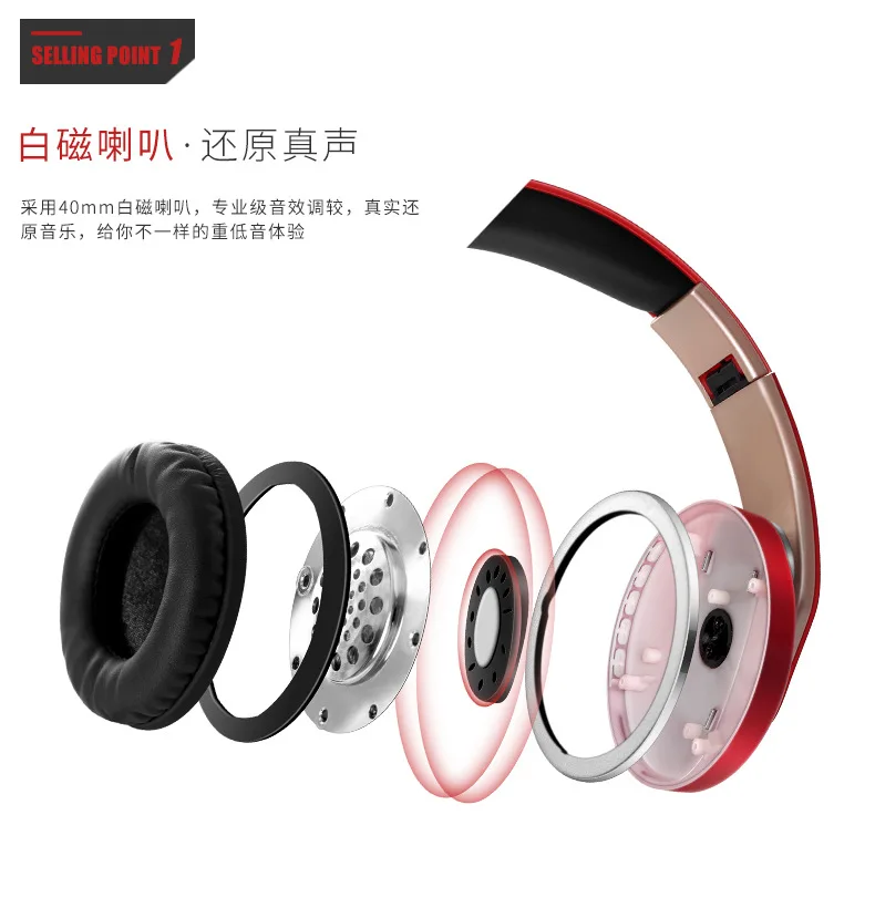 Raxko CSR MP3 плеер гарнитура наушники беспроводные bluetooth с микрофоном проводной TF