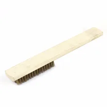 UXCELL Лидер продаж 1 шт. деревянной ручкой шлифовка полировка проволока латунная щетка 20 см Длина
