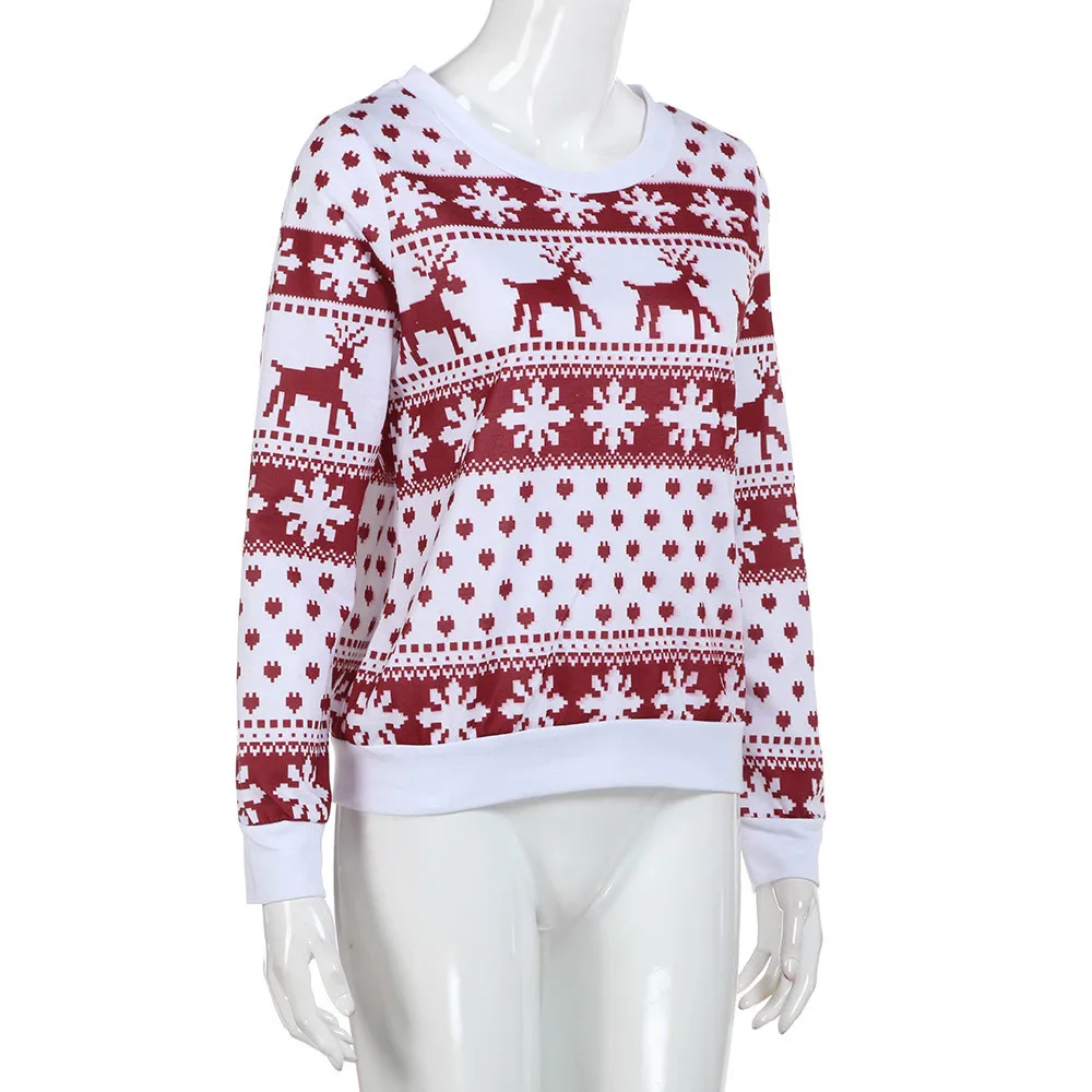 Уродливый Рождественский свитер женский пуловер с длинным рукавом свитер с оленем новогодний Рождественский свитер для женщин