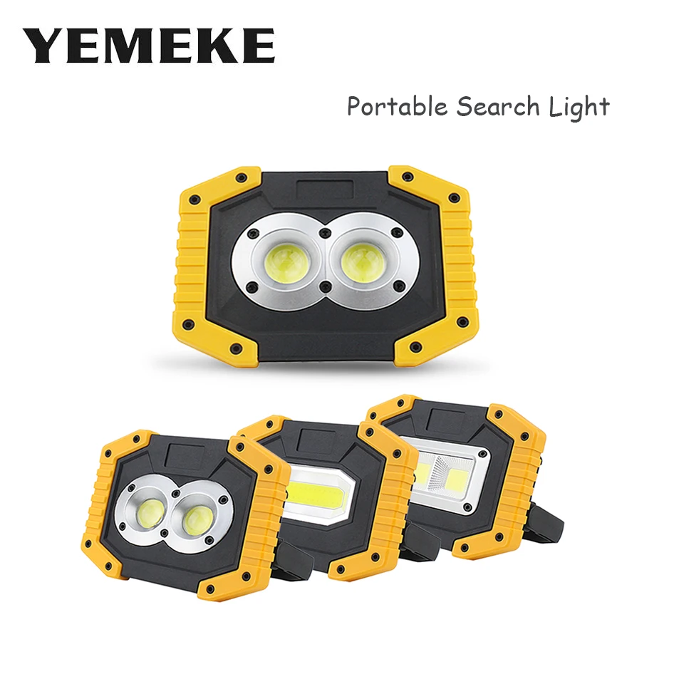

Portable Lanterns USB Rechargeable 18650 Battery 400lm COB Led Work Lamp 20W Portable Spotlight Outdoor Emergency Lighting