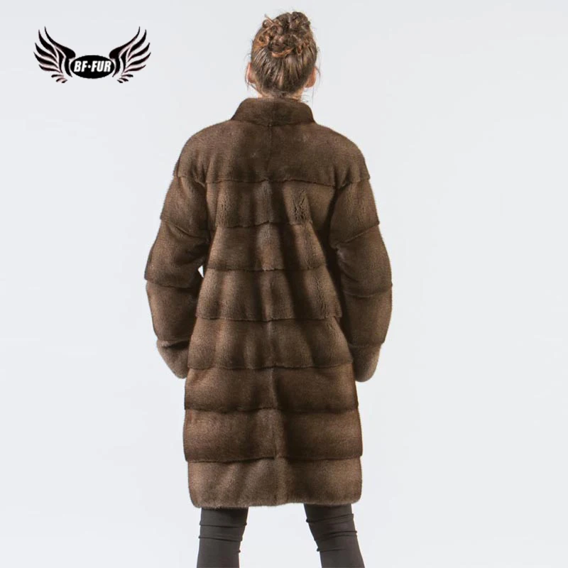 BFFUR Park с натуральным мехом модные норковые пальто для женщин натурального размера плюс Karakul Дамская верхняя одежда из натурального меха
