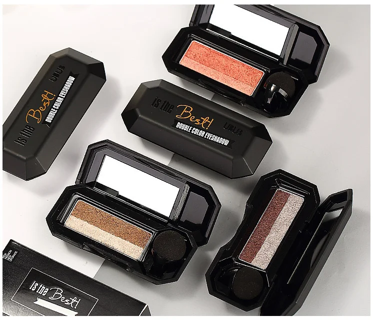 

2019 New Professional UBUB Brand Eye Color Cosmetics Waterproof Pigment Double Color Shimmer Nude Eyeshadow Makeup Palette