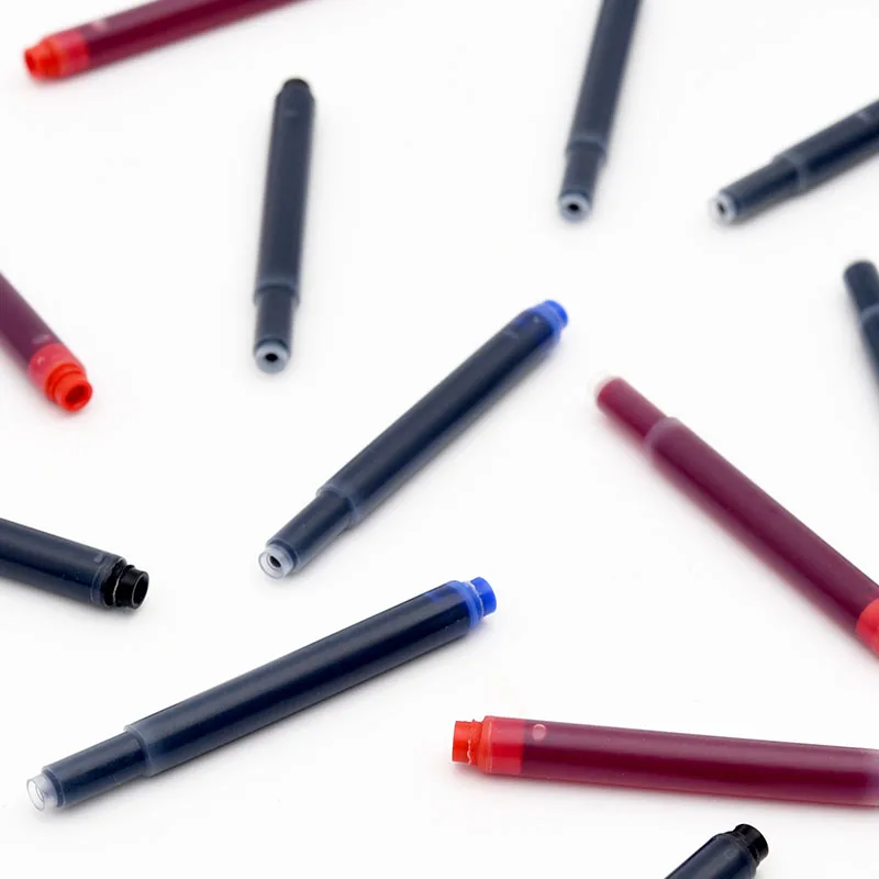 Kaco 6 шт. длинный чернильный картридж большой емкости черный синий темно-синий красный перьевая ручка чернильные картриджи 1 коробка офисные принадлежности