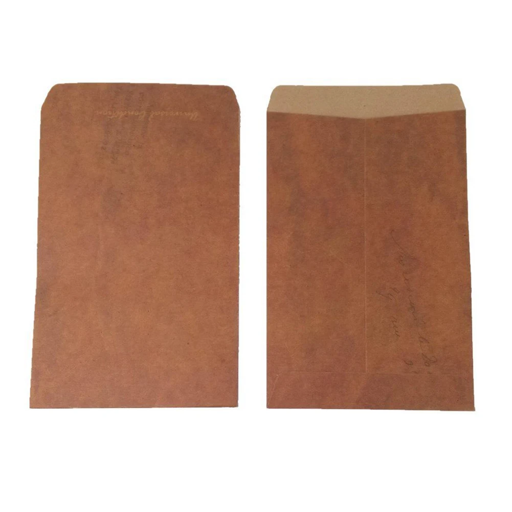 

BLEL Hot 50pcs Retro Style Kraft Paper Envelops Postcard Invitation Letter Stationery Paper Bag Vintage Air Mail Gift Envelope