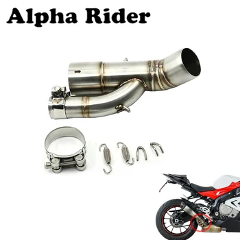 

17-18 S1000RR Motorcycle Slip on Exhaust Muffler Middle Link Pipe W/ Mounting Parts Stainless Steel For BMW S1000 RR 2017 2018