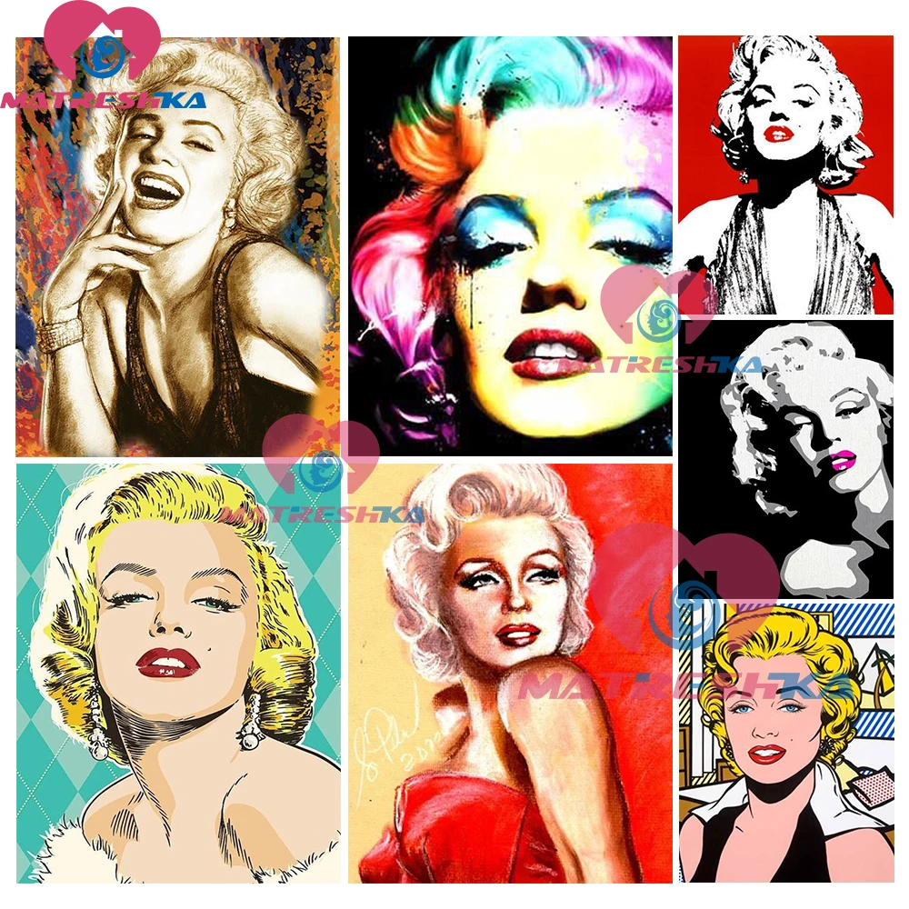 

DIY diamond painting accessories diamond embroidery patterns marilyn monroe diamond painting completely picture by rhinestones