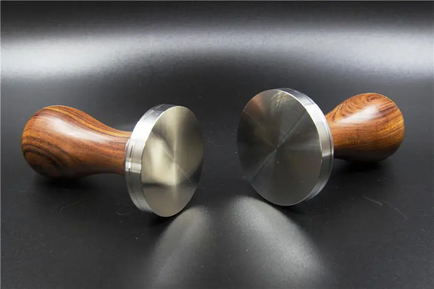 304Stainless Steel Red Sandalwood Handle Tamper 51/53/54/58/58.35mm Coffee Tamper Espresso Powder Coffee Accessories For Barista