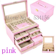 Коробка для часов, серьги, ожерелье, подвеска, органайзер для ювелирных изделий, витрина, упаковка подарочная коробка, свадебные подарки, Кожаная Шкатулка для ювелирных изделий