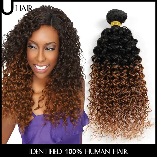 2pcs Ombre Brazilian Hair Two Tone Curly Weave Bundles 10 30 2pcs Ombre Brazilian Hair Two Tone Curly Weave Bundles 10 30 Inches 1b