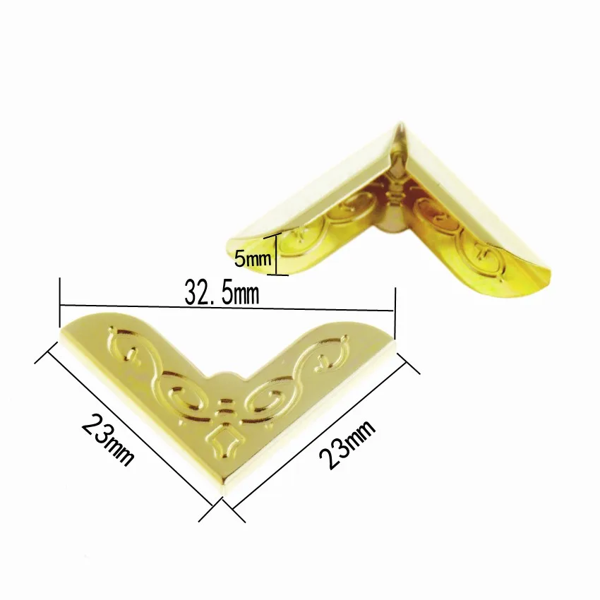 24 шт. бронза/серебро/бронза вариант больше стиль книга Скрапбукинг Альбомы меню папки Угловые протекторы - Цвет: 3 Gold