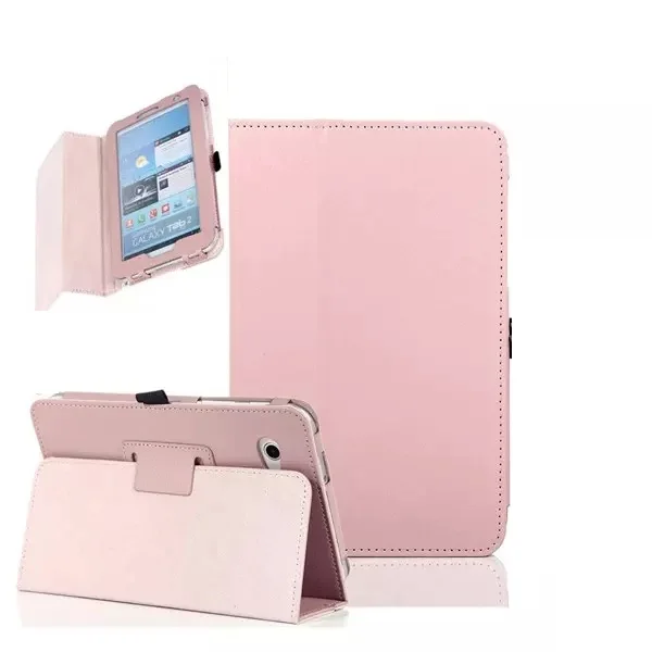 Флип-чехол для планшета samsung Galaxy Tab 2 " GT-P3100 P3110 P3113 чехол-подставка для samsung Tab 2 P3100 чехол-подставка - Цвет: Pink