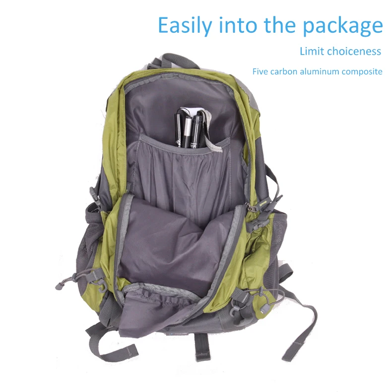 Defesa ao ar Equipamentos de Acampamento Ferramentas do Exército Livre Tático Vara Alpenstock Caminhadas Ferramenta Multifuncional Dobrável Estoque 22 High Quality Esporte e Lazer