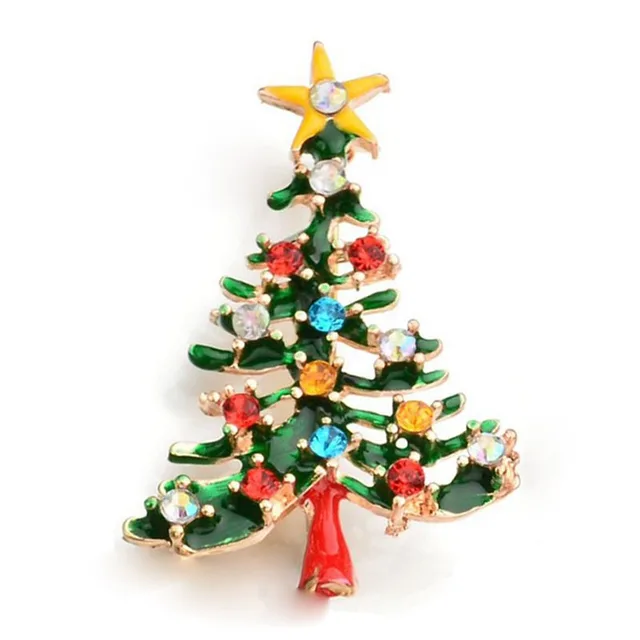 2018 New Christmas Brooch Pin Crystal Rhinestone Breast Pin Decoration