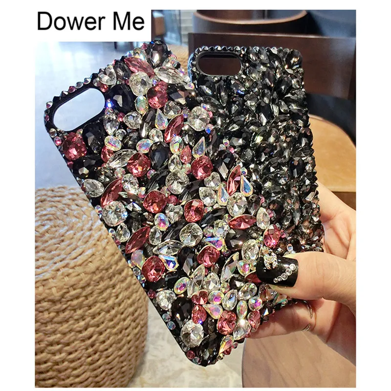

Dower Me Luxury Bling Crystal Diamond Case For Iphone XS Max XR X 8 7 6 Plus 5S Samsung Galaxy Note 9 8 5 4 3 S9/8/7/6 Edge Plus