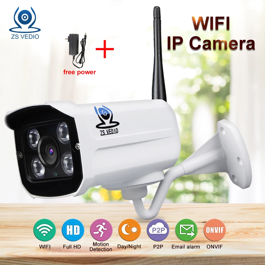 

ZSVEDIO Surveillance Cameras ip camera outdoor wifi onvif wireless 720P 960P 1080P Night Vision Device monitor camara ip wifi