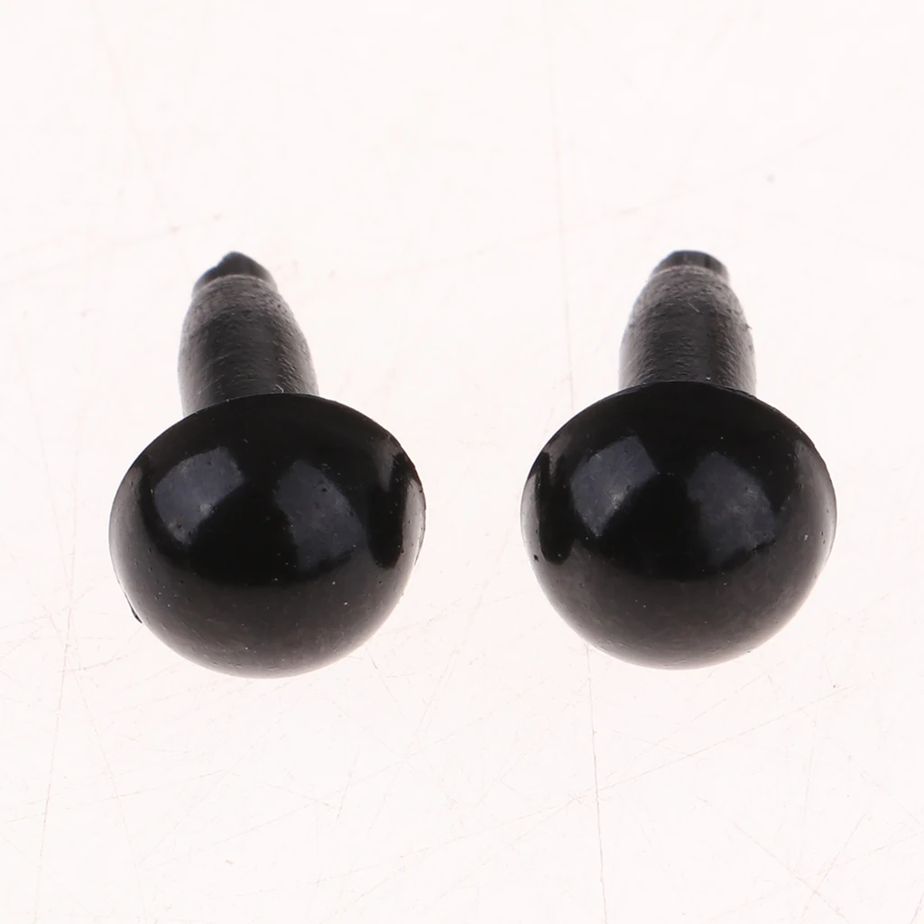 MagiDeal 100Pcs Black Acrylic Safety Eye Eyeballs Doll Puppets Toy DIY Craft for dolls accessories kids DIY craft materials