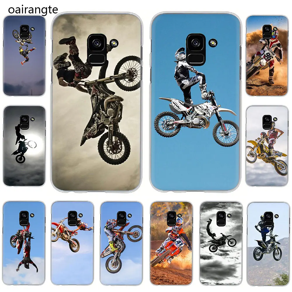 

Moto Cross Hard phone cover case for Samsung Galaxy A3 5 2017 A6 7 8 9 2018 A10 30 40 50 70