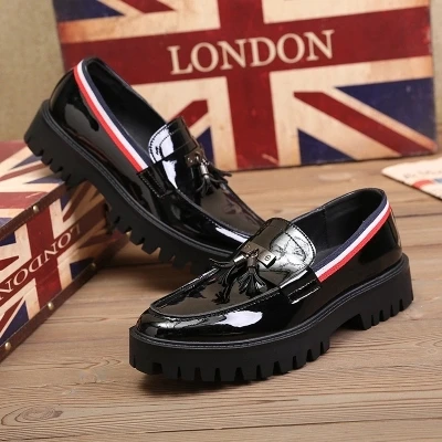 

Men's shoes in the thick bottom increase Korean version of the trend of breathable Bullock carved shoes tide Japanese casual sho