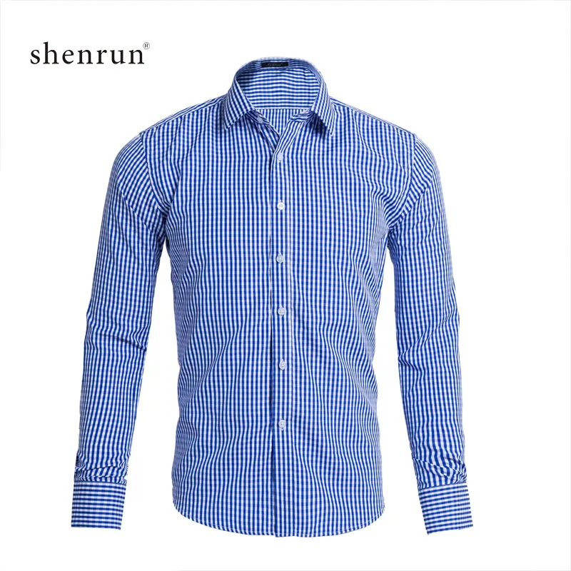 ShenRun 2020 Mens Business Casual Long Sleeve Shirts Men's Shirts Casual Slim Fits Classic Striped Social Dress Shirts Outwear