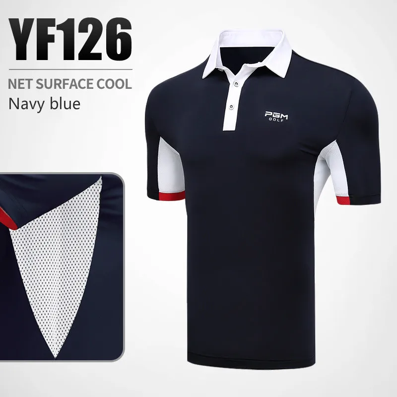 PGM одежда для гольфа мужские футболки с короткими Рукавами Летняя дышащая быстросохнущая охлаждающая рубашка для мужчин размер m-xxl - Цвет: one