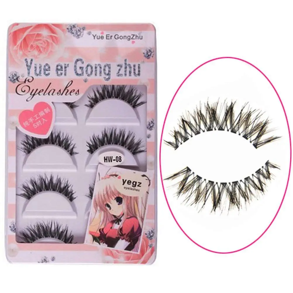 

5 Pairs Long Thick Cross Fake Eye Lash False Eyelashes Extension Makeup