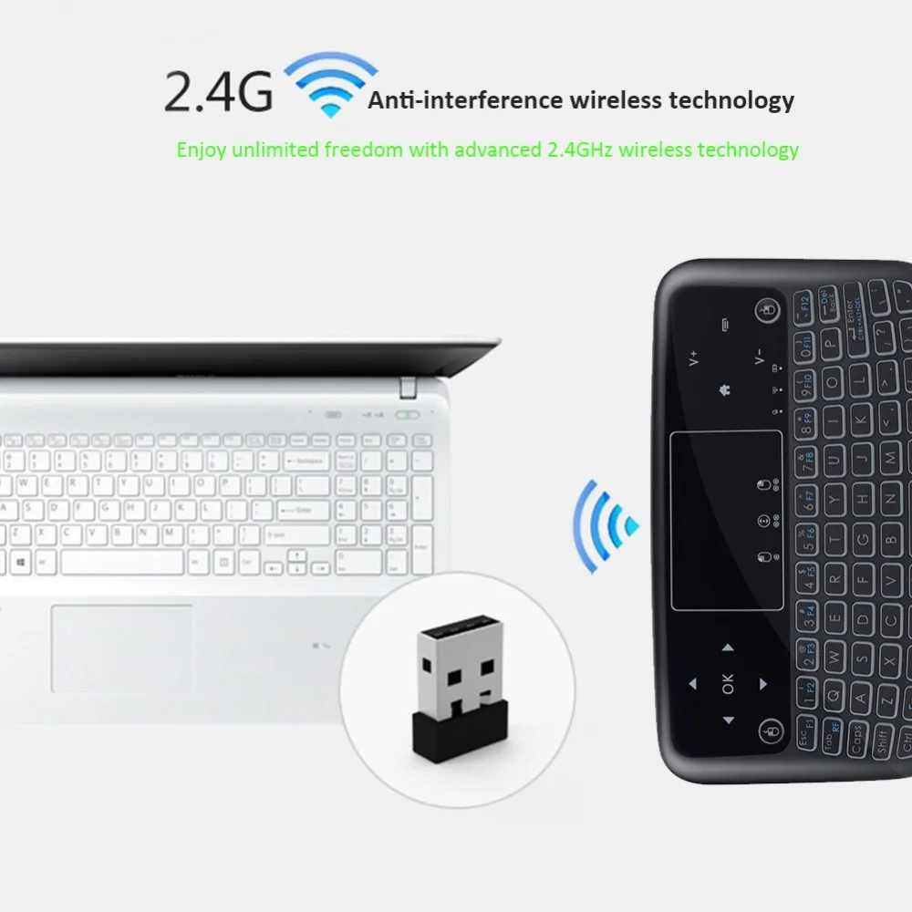 Беспроводная клавиатура сенсорная Bluetooth клавиатура Премиум сетевой плеер ПК сенсорный мини планшет 2,4 ГГц тачпад портативный для PS