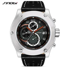 Sinobi homens chronograph mens sports relógios de pulso à prova d’ água data genebra quartz relógio militar relogio masculino balanço g10