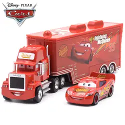 Disney Pixar Cars 2 3 игрушки 2 шт. Молния Маккуин Мак Джексон Storm король 1:55 литья под давлением Металл Модель Цифры игрушечных автомобилей Малыш Gif не