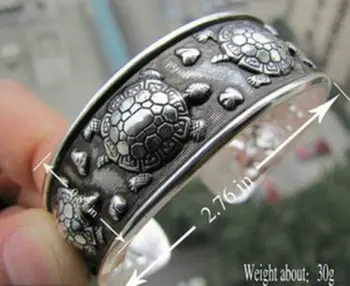 

Hot! New Tibetan Tibet silver Totem Bangle Cuff Bracelet 11#^^10PC^ GP SHIPPING new >>free shipping