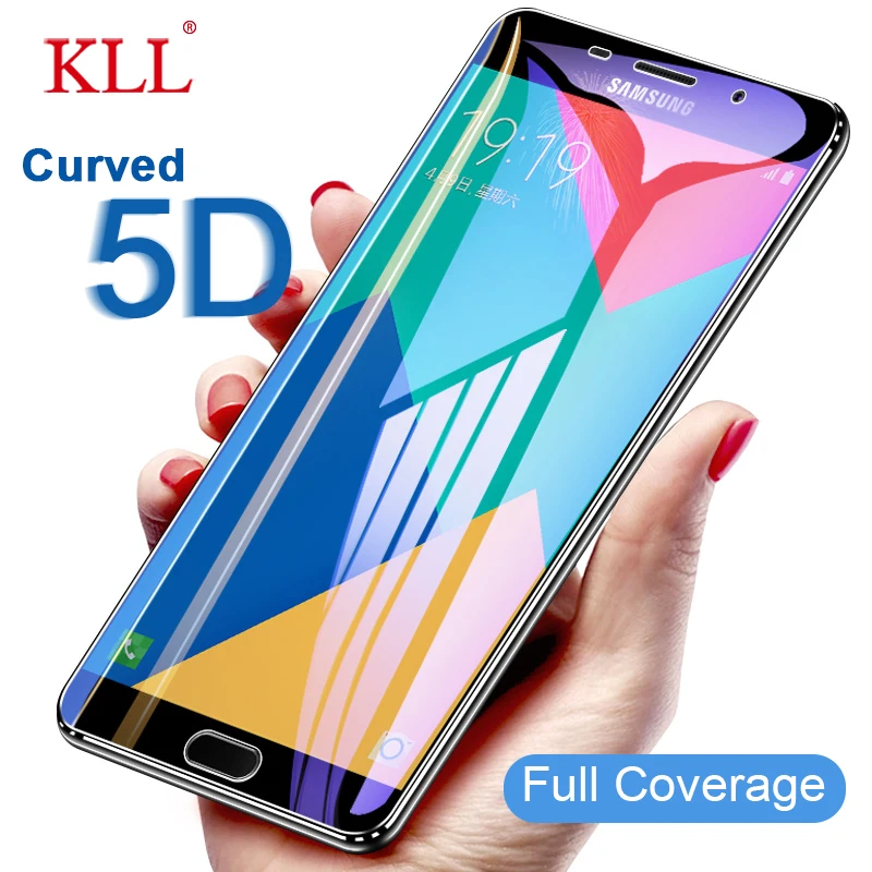 5D полное покрытие закаленное стекло для Samsung Galaxy A3 A5 A7 A8 A9 Star Lite Защитная пленка
