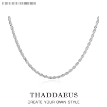 3 мм витое ожерелье с цепочкой из Сингапура, Ts Glam модные ювелирные изделия Томас Стиль душа 925 пробы Серебряный Bijoux подарок для мужчин и женщин