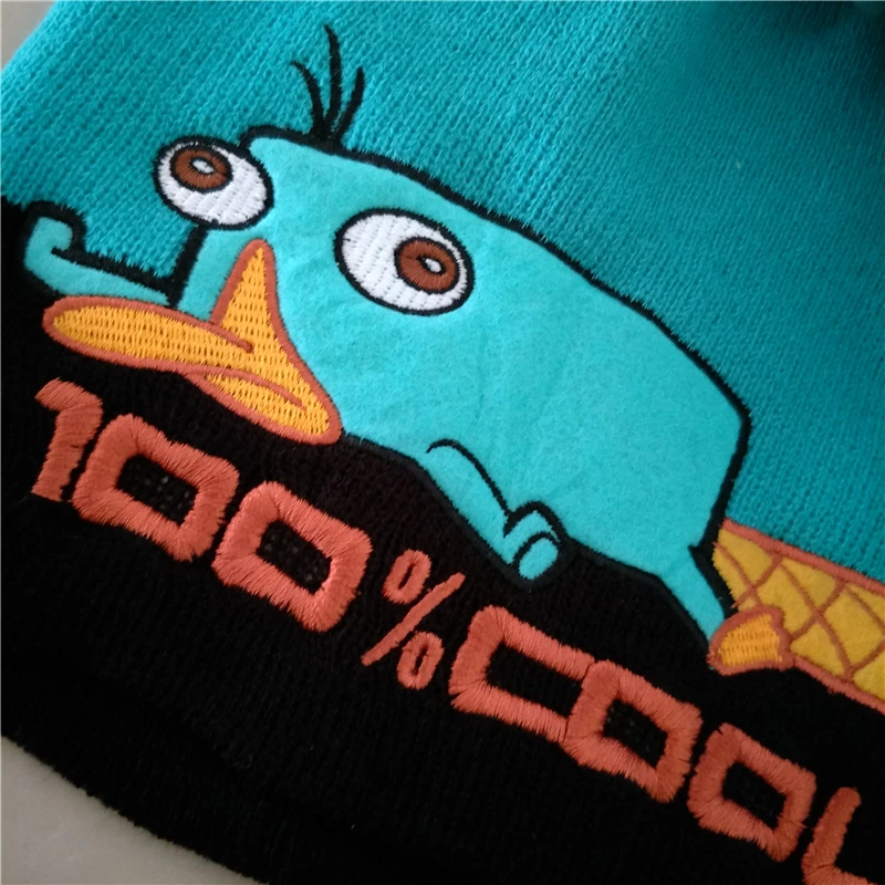 Зимние шапки с героями мультфильмов Phinas Ferb Perry The Platypus Agent P Детские кепки для