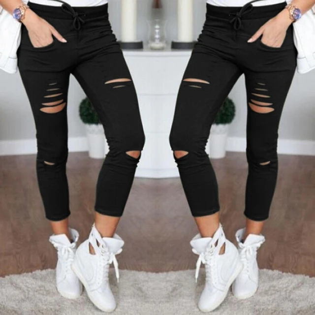 calça branca feminina cintura alta rasgadinha