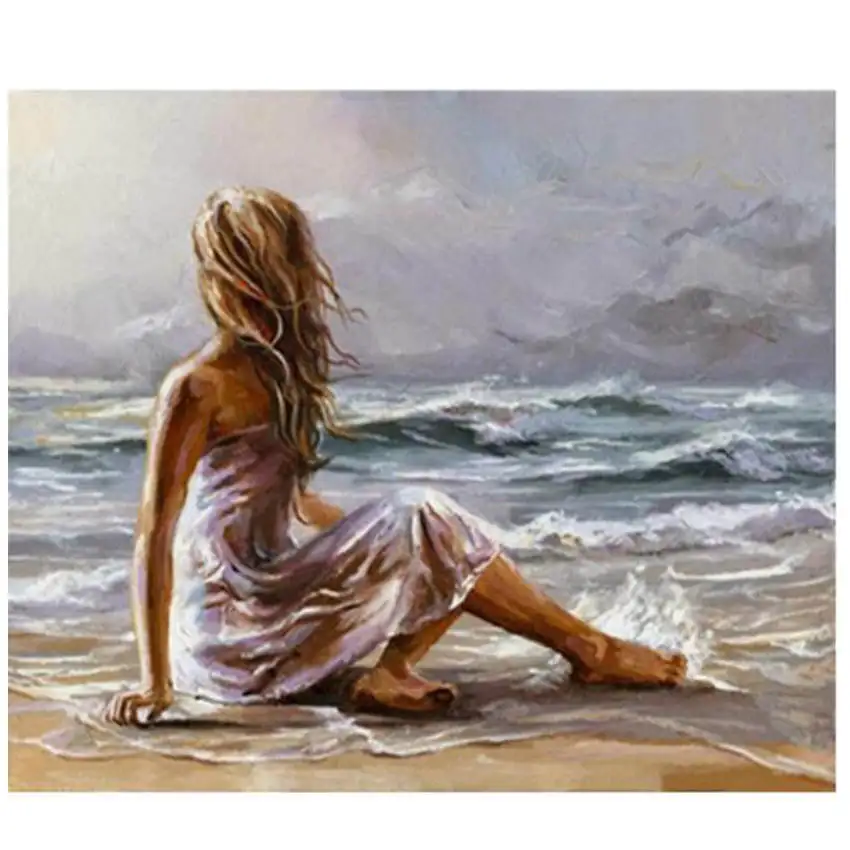 woman Painting Акриловые краски цвета, Рисунок Краски для украшения гостиной, сексуальная женщина, Diy масляные краски ing по номерам - Цвет: woman Painting