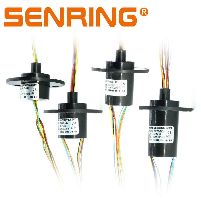 

M slipring electric slip ring diameter 22mm 6/12/18/24 channel 2A slip ring flange rotary joint