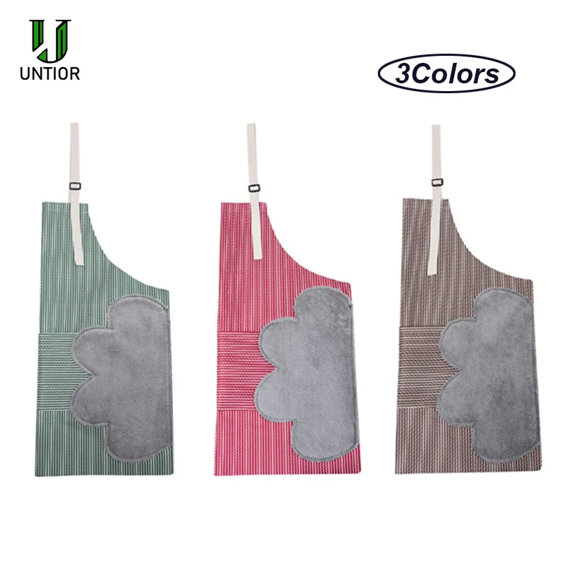 UNTIOR Women Aprons Waterproof Adjustable Neck Strap Absorbent Cooking Gardening BBQ Baking Sleeveless Kitchen Apron with Pocket