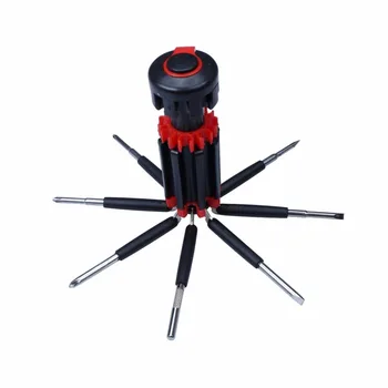

Free shipping Newest useful 8 in 1 Multi Portable Screwdriver with 6 LED Torch Tools Light Up Flashlight tool Set