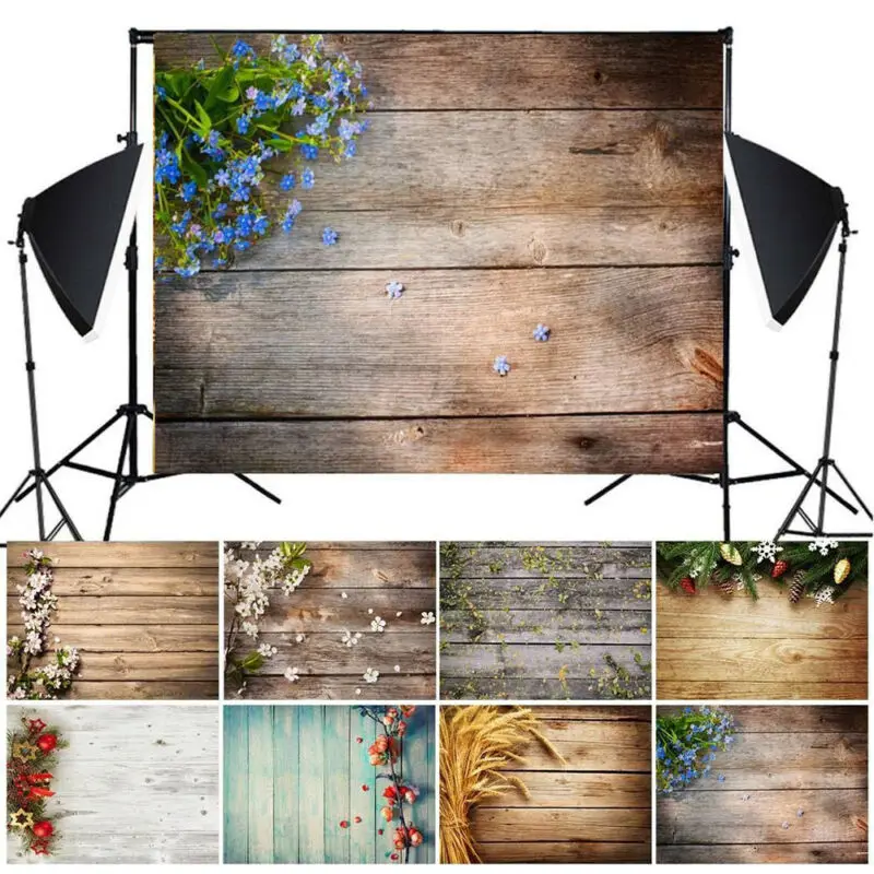

Wooden Stripe Vinyl Photography Backdrops Cloth Photo Background Studio Prop